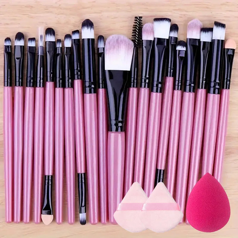 20Pcs Soft Makeup Brushes Set for Cosmetics Highlighter Foundation Blush Brush Eyeshadow Powder Beauty Blending Makeup Tools