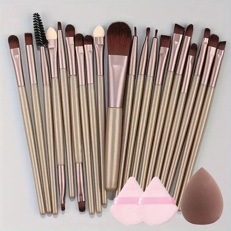 20Pcs Soft Makeup Brushes Set for Cosmetics Highlighter Foundation Blush Brush Eyeshadow Powder Beauty Blending Makeup Tools