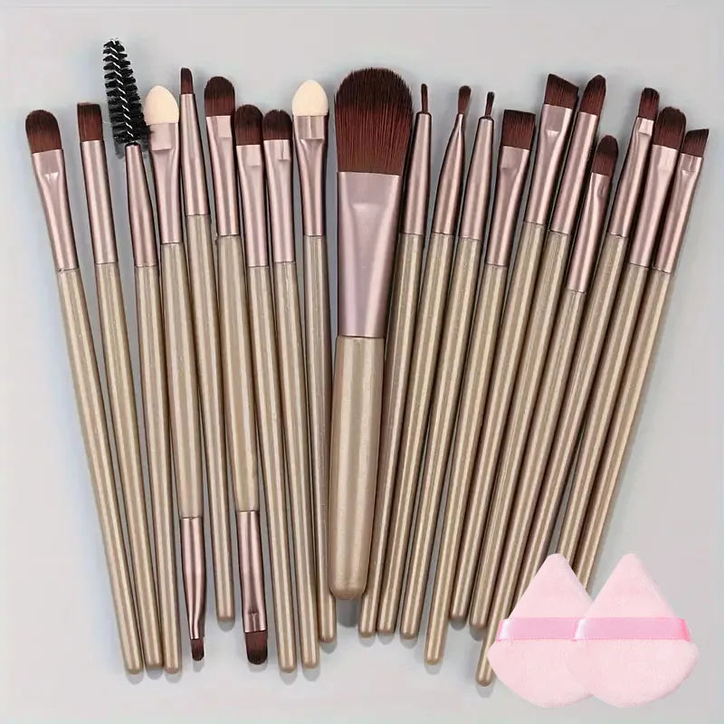 20Pcs Soft Makeup Brushes Set for Cosmetics Highlighter Foundation Blush Brush Eyeshadow Powder Beauty Blending Makeup Tools