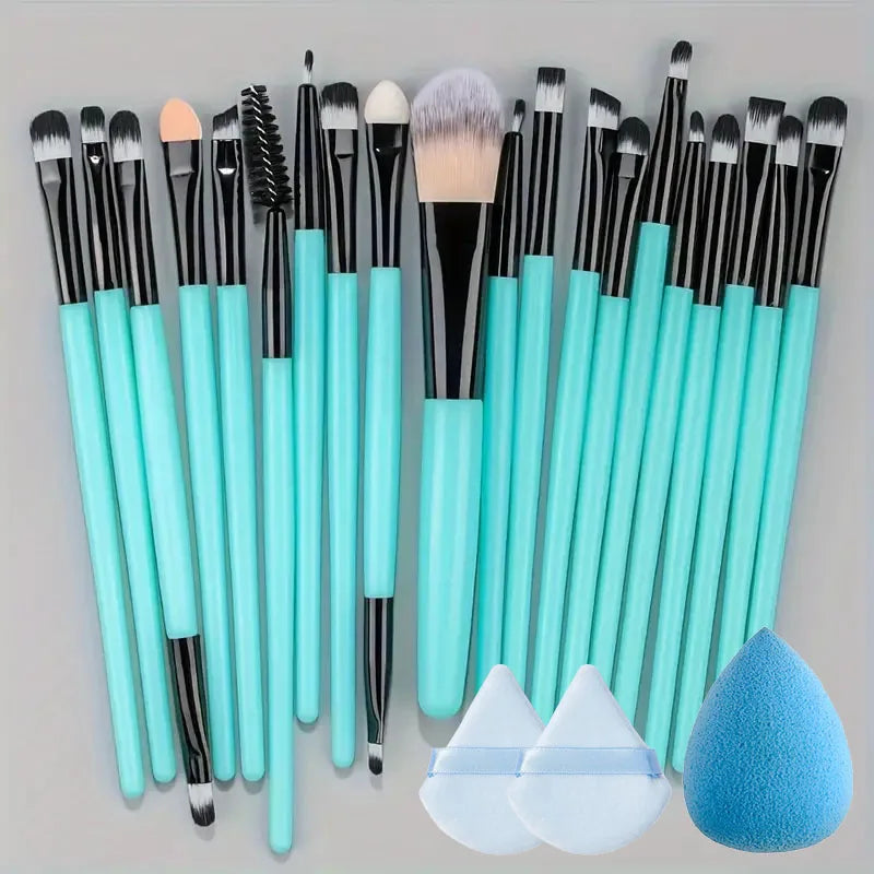 20Pcs Soft Makeup Brushes Set for Cosmetics Highlighter Foundation Blush Brush Eyeshadow Powder Beauty Blending Makeup Tools