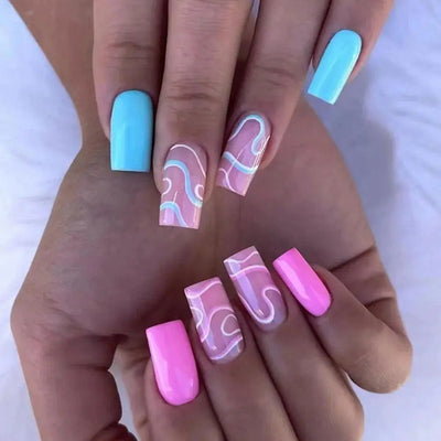 Short Ballet Wearable Fake Nails