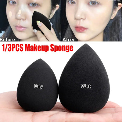 1Pcs Black Makeup Sponge Puff Beauty Egg Face Foundation Powder Cream Sponges Cosmetic Puff Powder Puff Makeup Beauty Tools