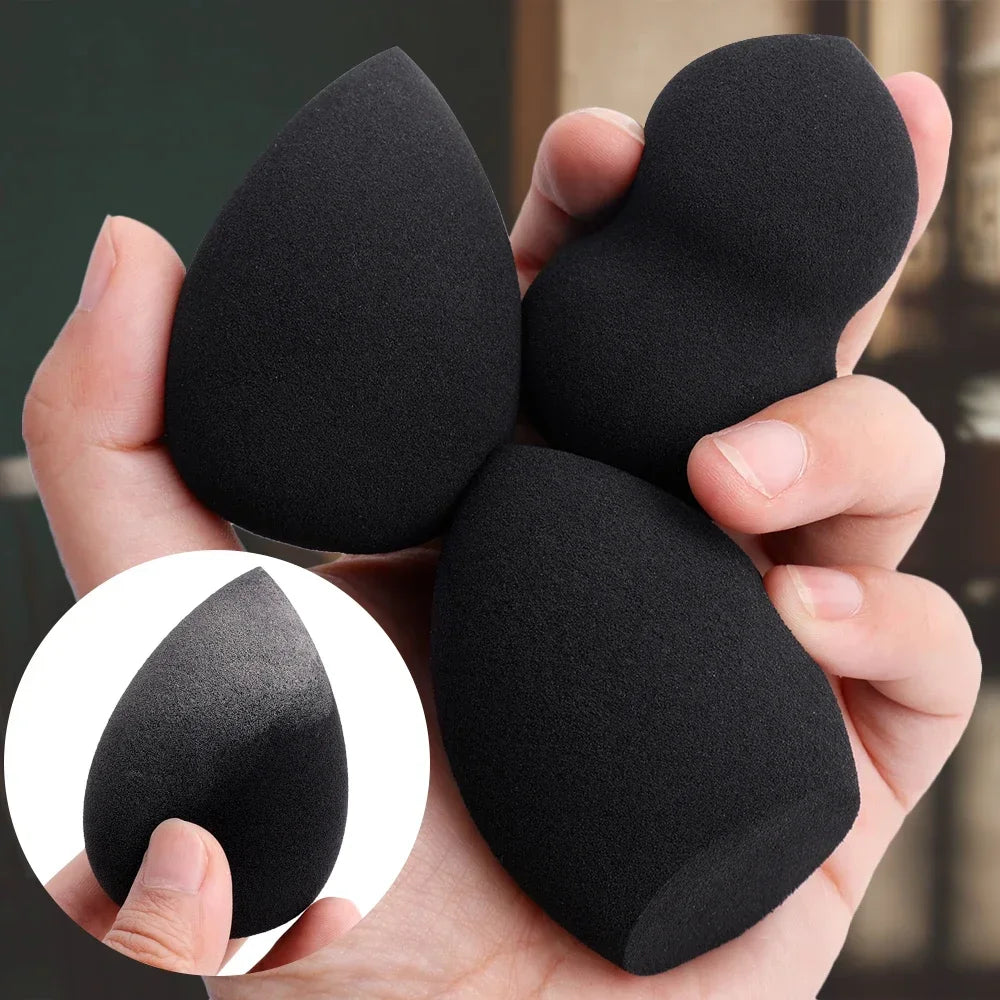 1Pcs Black Makeup Sponge Puff Beauty Egg Face Foundation Powder Cream Sponges Cosmetic Puff Powder Puff Makeup Beauty Tools