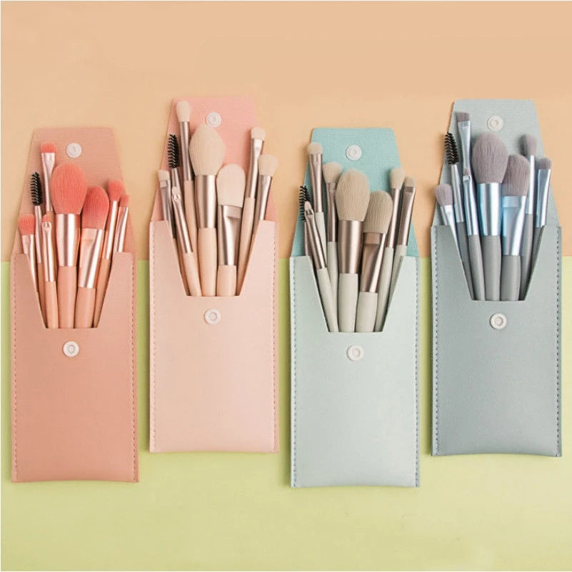 8 Pcs Cosmetics Foundation  Eyeshadow Blending Makeup Brush Soft Fluffy Makeup Brushes Beauty Tools Make Up Brushes