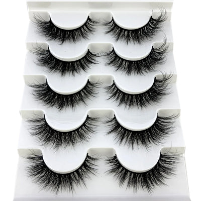 5Pairs cat eye lashes Natural False Eyelashes Fake Lashes Long Makeup 3d Mink Lashes Extension Eyelash Mink Eyelashes for Beauty