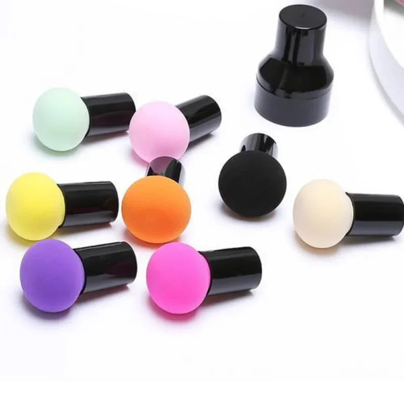 Mushroom Head Powder Puff with Protective Cap Wet Dry Cosmetic Puff Air Cushion Sponge Makeup Egg Foundation Beauty Makeup Tools