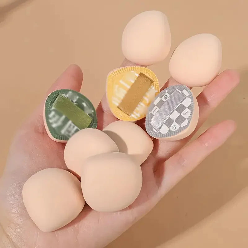 3pcs Mini Finger Puff Cosmetic Cushion Puff Concealer Foundation Detail Makeup Sponge Puff Set Professional Beauty Tools