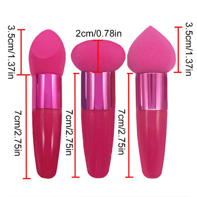 3Pcs/Set Cosmetic Puff Foundation Powder Makeup Brush Women Face BB Cream Concealer Applicator Professional Beauty Make Up Tools