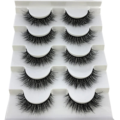 5Pairs cat eye lashes Natural False Eyelashes Fake Lashes Long Makeup 3d Mink Lashes Extension Eyelash Mink Eyelashes for Beauty