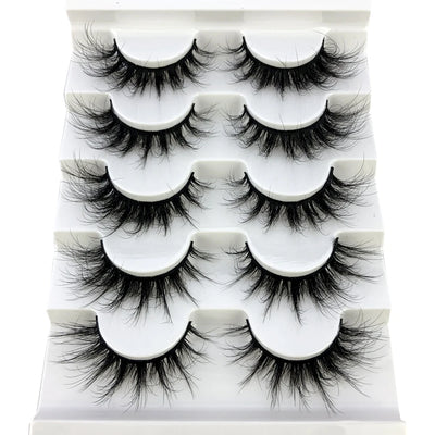 5Pairs cat eye lashes Natural False Eyelashes Fake Lashes Long Makeup 3d Mink Lashes Extension Eyelash Mink Eyelashes for Beauty