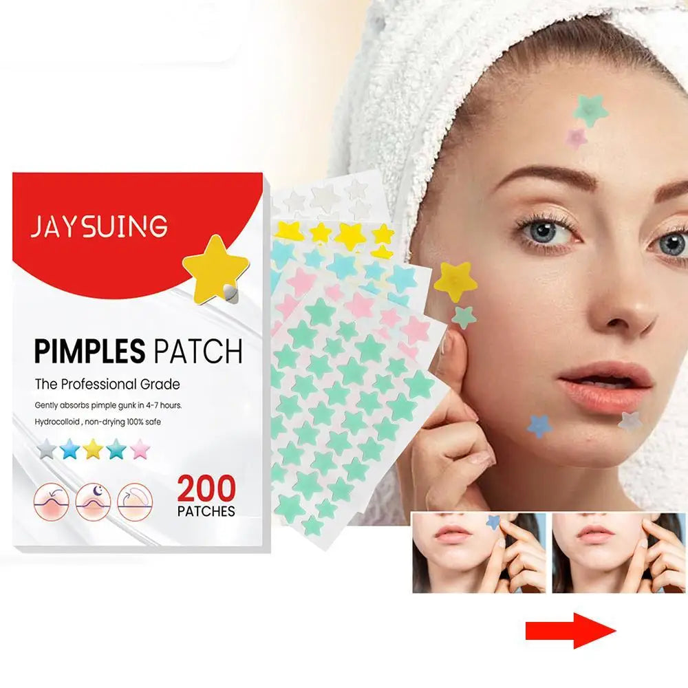 200pcs/set Invisible Acne Pimple Patch Professional Face Skin Care Repair Acne Healing Absorbing Spot Sticker For Men Women