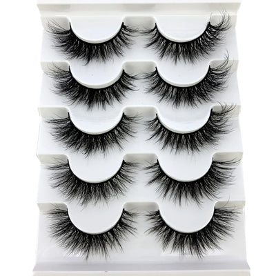 5Pairs cat eye lashes Natural False Eyelashes Fake Lashes Long Makeup 3d Mink Lashes Extension Eyelash Mink Eyelashes for Beauty