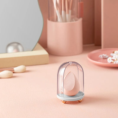 Portable Beauty Egg Bracket with Dryer Cover Makeup Sponge Holder Organizer for Cosmetics Gourd Powder Puff Rack Holder Stand