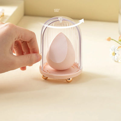 Portable Beauty Egg Bracket with Dryer Cover Makeup Sponge Holder Organizer for Cosmetics Gourd Powder Puff Rack Holder Stand