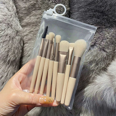 8 Pcs Cosmetics Foundation  Eyeshadow Blending Makeup Brush Soft Fluffy Makeup Brushes Beauty Tools Make Up Brushes