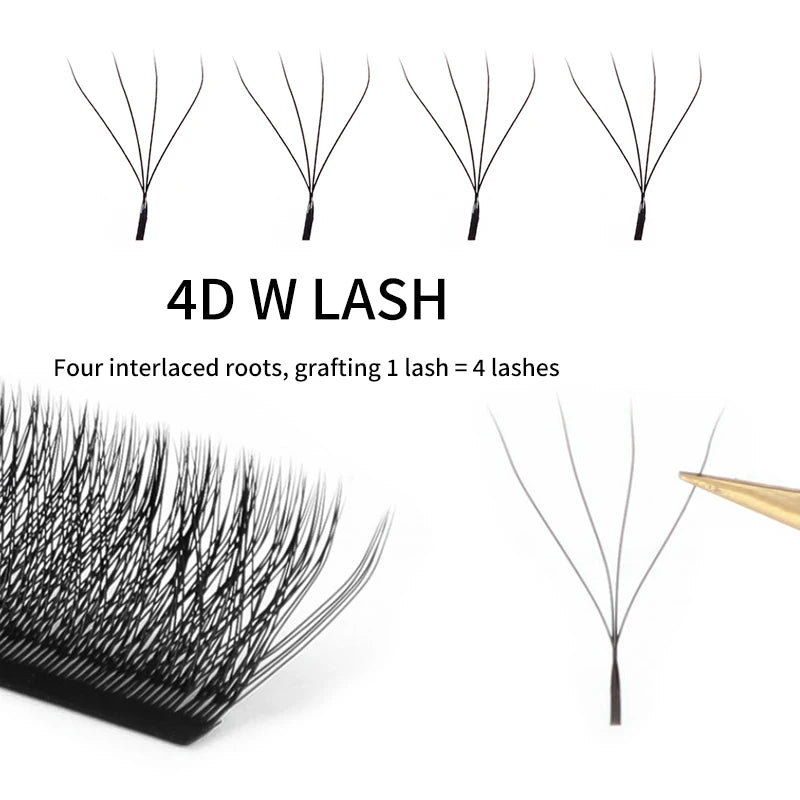 winky beauty 3D/4D/5D/6D/7D/8D Automatic Flowering W Shape Full Dense Bloom Premade Fans Speed Eyelash Extensions Natural Soft