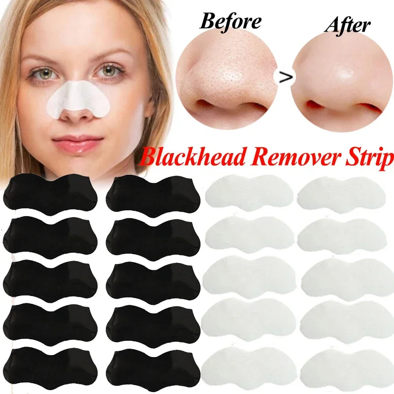 10/30/50PCS Blackhead Remover Mask Deep Cleansing Shrink Pore Acne Treatment Peel Off Mask Skin Care Nose Black Dots Pore Strips