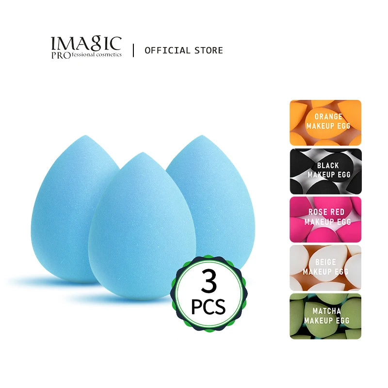 IMAGIC Makeup Sponge 3Pcs Cosmetic Puff Cotton pad For Foundation Concealer Cream Beauty Make Up Soft Water Sponge Set