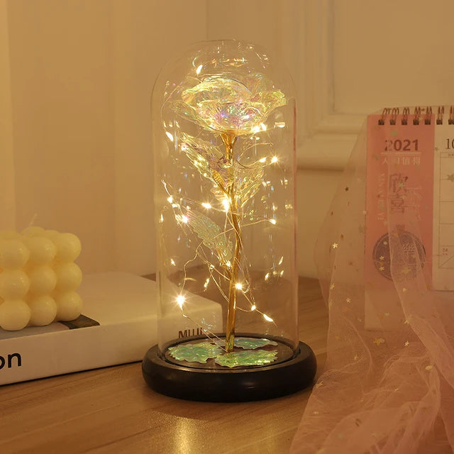 Valentine's Day LED Light Beauty And The Beast Rose